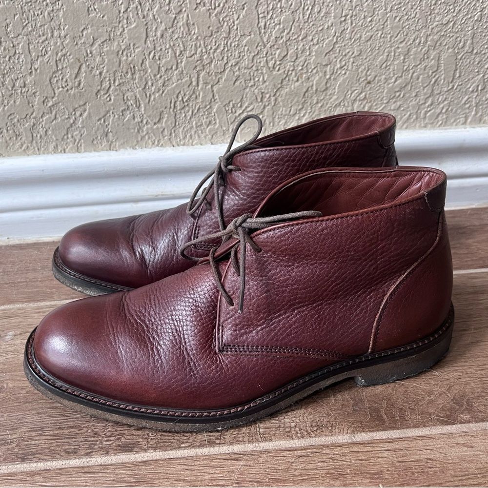 Johnston &‎ Murphy Copeland Brown Sheepskin Leather Chukka Boots US 9.5M
